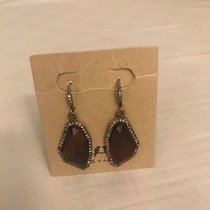 Rebel Red Tiger Eye drop earrings